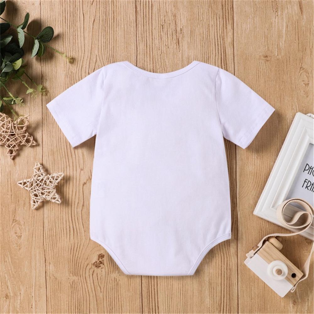 Baby Letter Star Letter Printed Short Sleeve Romper wholesale applique children's clothing - PrettyKid