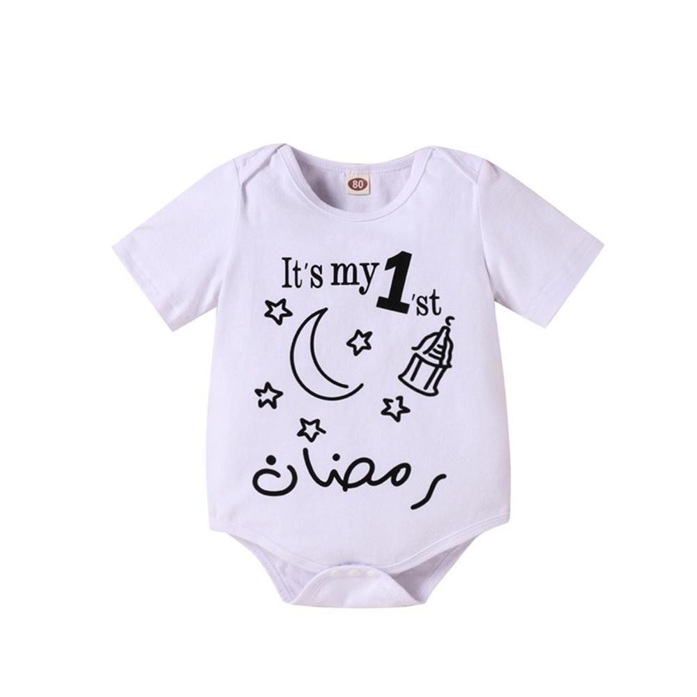 Baby Letter Star Letter Printed Short Sleeve Romper wholesale applique children's clothing - PrettyKid