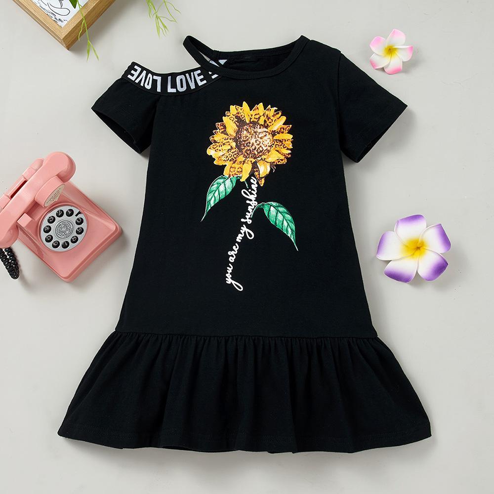 Baby Girls Black Flying Sleeve Romper & Leopard Shorts baby clothes wholesale usa - PrettyKid
