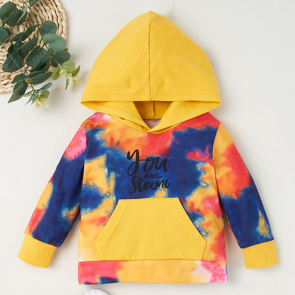 Baby Girls Letter Tie Dye Hooded Top & Trousers Baby Clothes Suppliers - PrettyKid