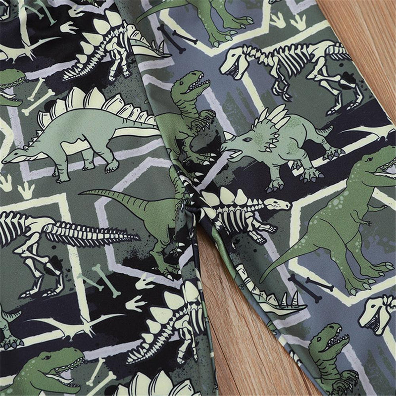 Toddler Boy Letter Long Sleeve Top & Dinosaur Pants Boys Clothes Wholesale - PrettyKid