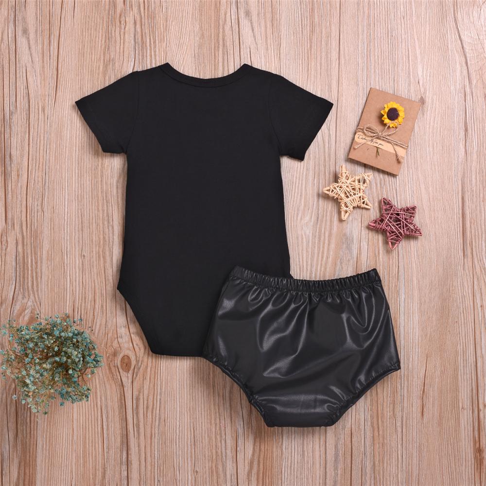Baby Lil Miss Short Sleeve Romper & PU Shorts Wholesale Baby Items - PrettyKid
