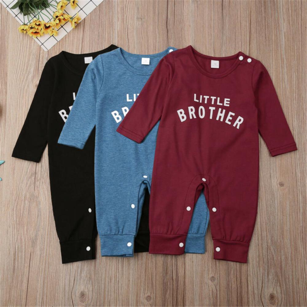 Baby Little Brother Long Sleeve Romper Buy Baby Clothes Wholesale - PrettyKid