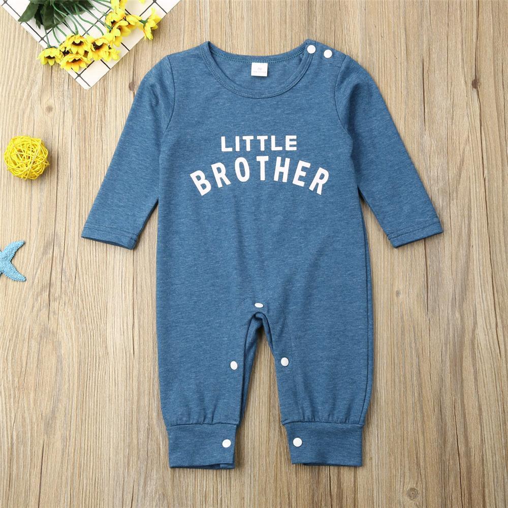 Baby Little Brother Long Sleeve Romper Buy Baby Clothes Wholesale - PrettyKid