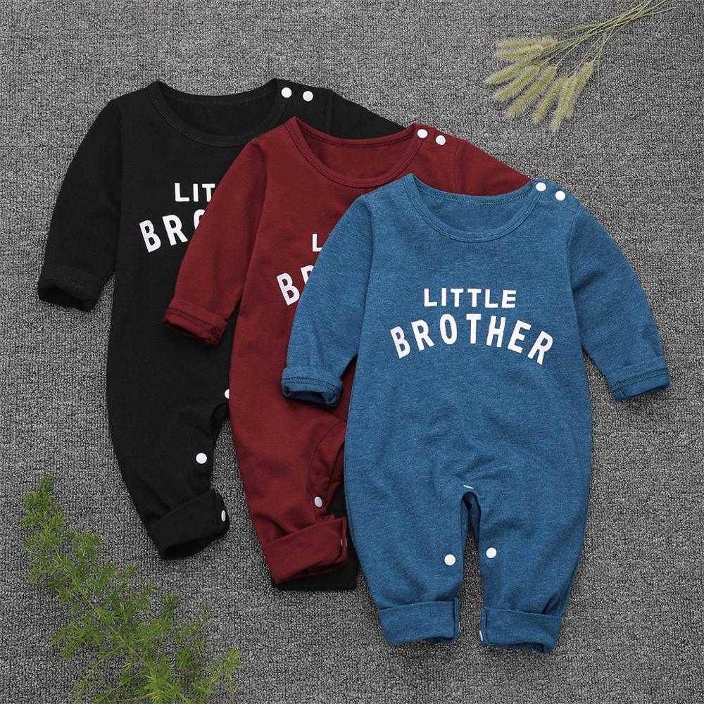 Baby Little Brother Long Sleeve Romper Buy Baby Clothes Wholesale - PrettyKid