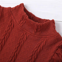 Girls Long-Sleeve Solid Color Turtleneck Dress Baby Girl Wholesale - PrettyKid