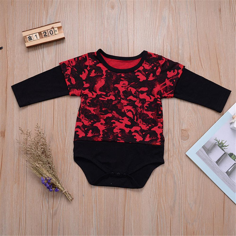 Baby Girl Long-Sleeve Splice Vintage Romper Cheap Boutique Baby Clothing - PrettyKid