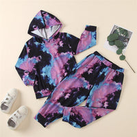 Unisex Long-Sleeve Tie Dye Long Sleeve Top & Pants Wholesale Little Girl Boutique Clothing - PrettyKid