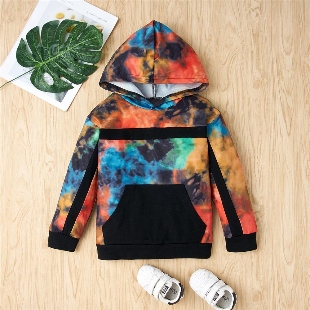 Unisex Long-sleeve Hooded Tie-dye Jumper & Pants Wholesale Childrens Clothing - PrettyKid