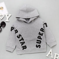 Boys Long-sleeve Letter Printed Hooded Casual Jumpers Wholesale - PrettyKid