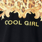 Girls Long Sleev Golden Leopard Cool Girl Printed Fashion Hooded Dress Girls Wholesale - PrettyKid