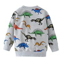 Boys Long Sleeve Animal Dinosaur Printed T-shirt - PrettyKid