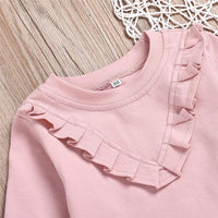 Girls Long Sleeve Bow Top & Pants Wholesale Little Girls Clothes - PrettyKid