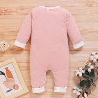 Baby Unisex Long Sleeve Button Romper Buy Baby Clothes In Bulk - PrettyKid