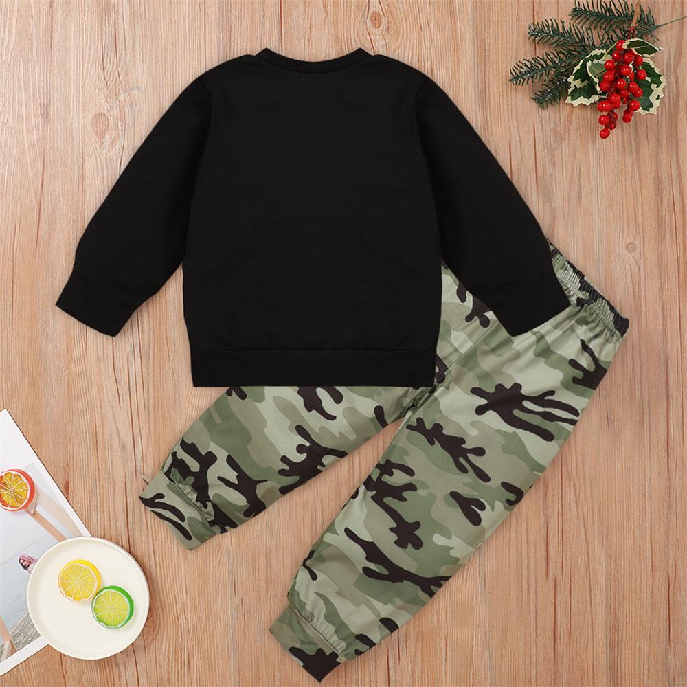Boys Long Sleeve Camo Crew Neck Top & Pants Wholesale Boys Clothing Suppliers - PrettyKid