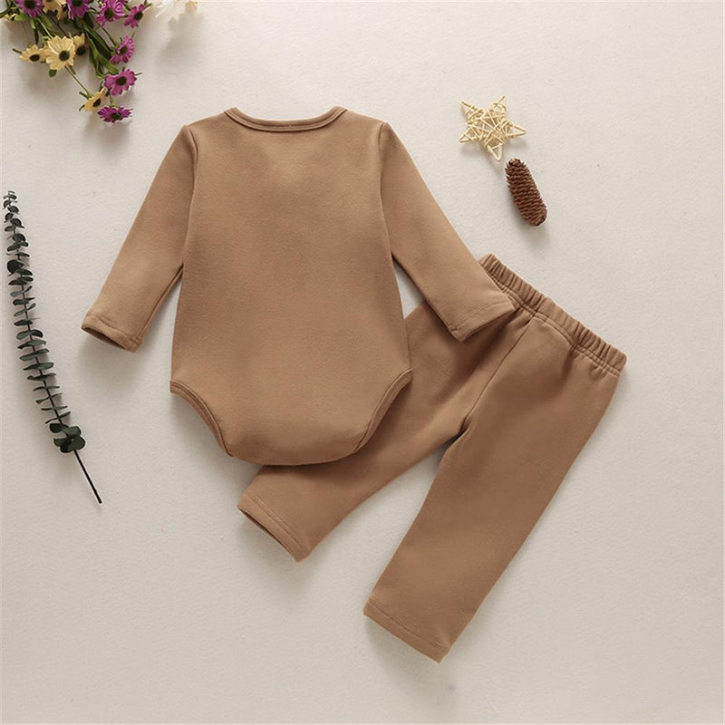 Baby Unisex Long Sleeve Cardigan Romper & Pants Baby Clothing Wholesale - PrettyKid