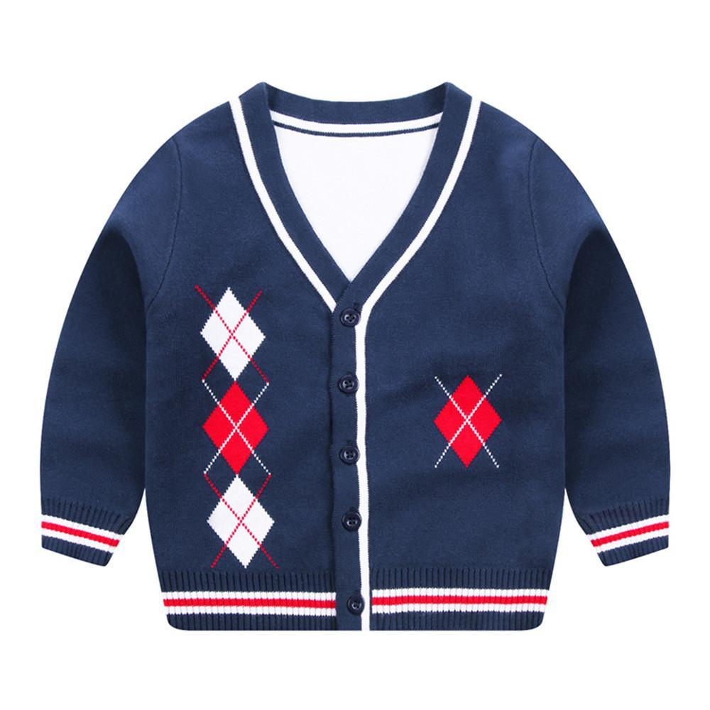 Boys Long Sleeve Cardigan Sweater Jacket - PrettyKid