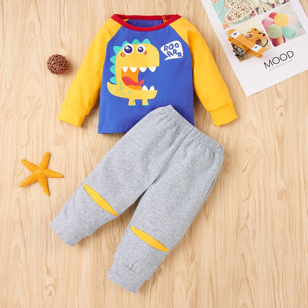 Baby Boy Long Sleeve Cartoon Cute Top & Pants Wholesale Baby Boutique Items - PrettyKid