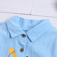 Boys Long Sleeve Cartoon Engineering Vehicle Shirts Baby Boy Boutique Wholesale - PrettyKid