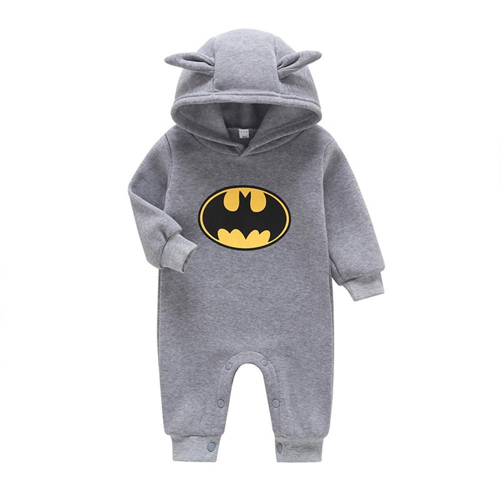 Baby Boys Long Sleeve Cartoon Hooded Romper Babywear Wholesale - PrettyKid