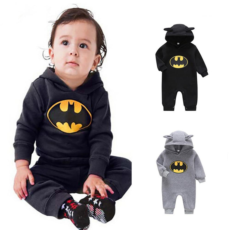 Baby Boys Long Sleeve Cartoon Hooded Romper Babywear Wholesale - PrettyKid