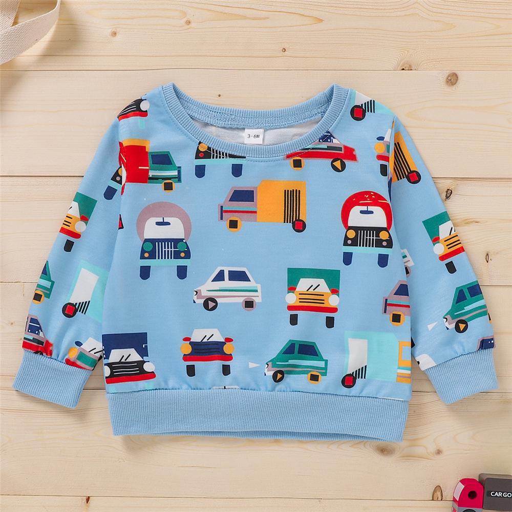 Baby Boys Long Sleeve Cartoon Top Baby Clothes Wholesale Suppliers - PrettyKid