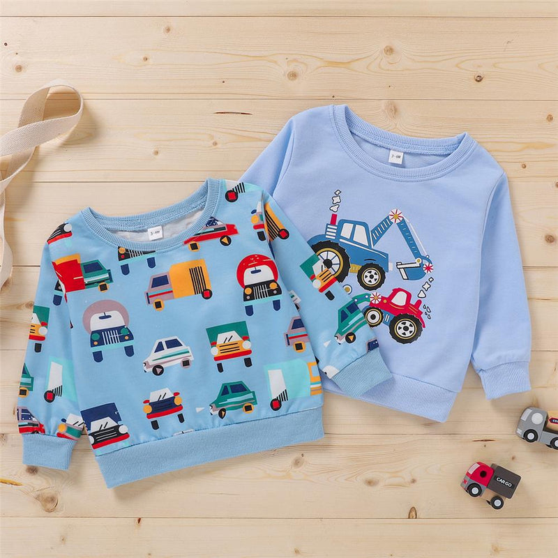 Baby Boys Long Sleeve Cartoon Top Baby Clothes Wholesale Suppliers - PrettyKid