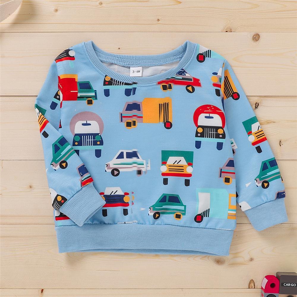 Baby Boys Long Sleeve Cartoon Top Baby Clothes Wholesale Suppliers - PrettyKid