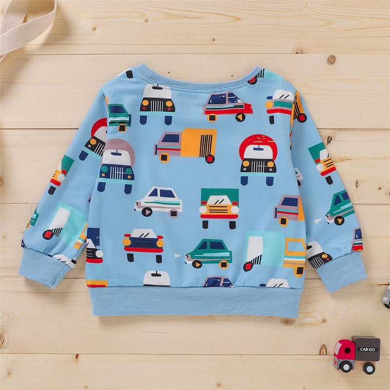 Baby Boys Long Sleeve Cartoon Top Baby Clothes Wholesale Suppliers - PrettyKid