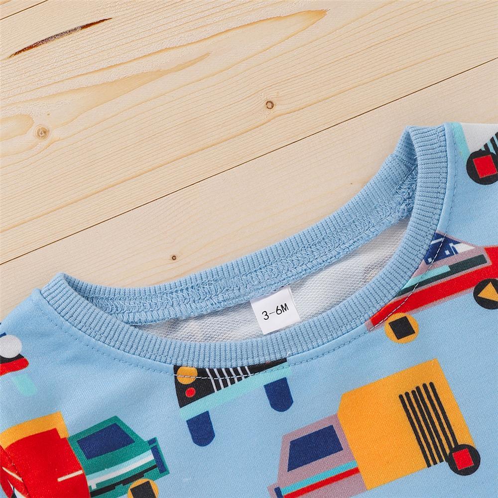 Baby Boys Long Sleeve Cartoon Top Baby Clothes Wholesale Suppliers - PrettyKid