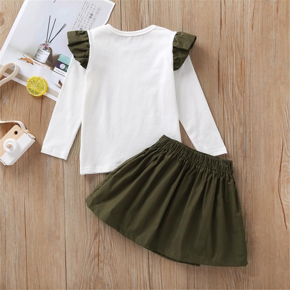 Toddler Girl Long Sleeve Casual Top & Skirt Girls Clothing Wholesalers - PrettyKid