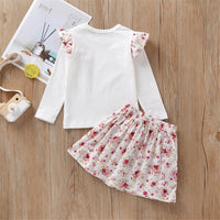 Toddler Girl Long Sleeve Casual Top & Skirt Girls Clothing Wholesalers - PrettyKid