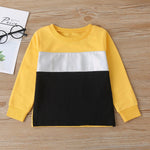 Unisex Long Sleeve Color Block Pullover Top & Pants Kids Wholesale Clothing - PrettyKid