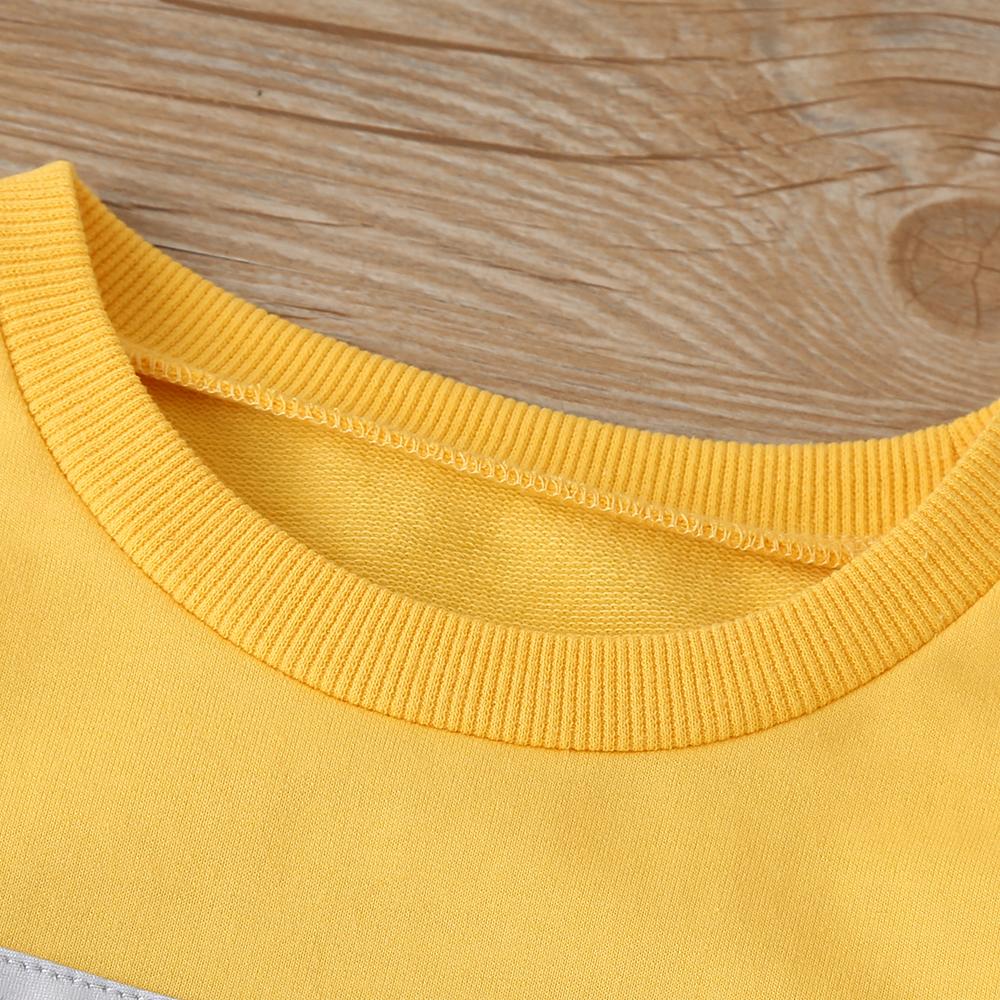 Unisex Long Sleeve Color Block Pullover Top & Pants Kids Wholesale Clothing - PrettyKid