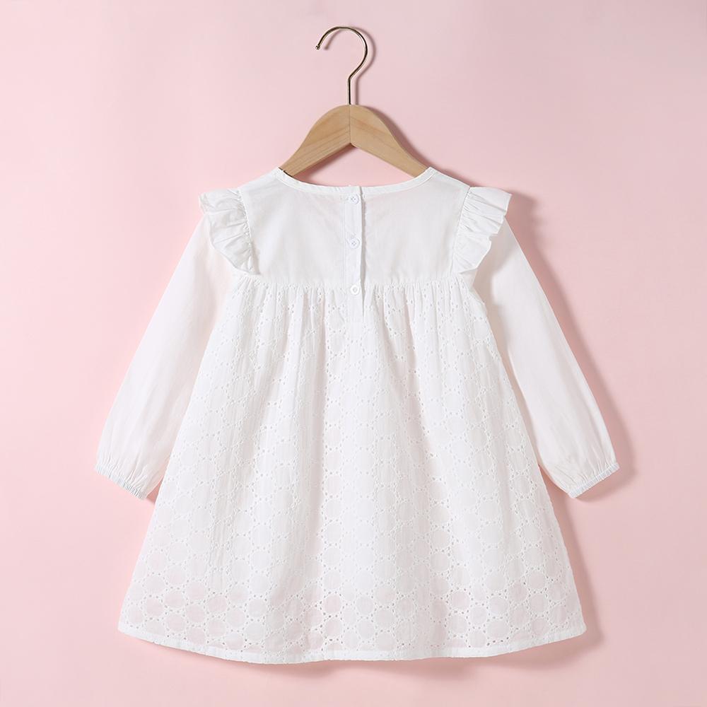 Girls Long Sleeve Cotton Bow Decor Solid Color Blouse Kids Wholesale Clothing Warehouse - PrettyKid