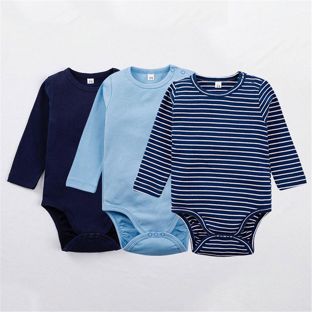 Baby Boys Long Sleeve Crew Neck Romper Baby Clothes Cheap Wholesale - PrettyKid