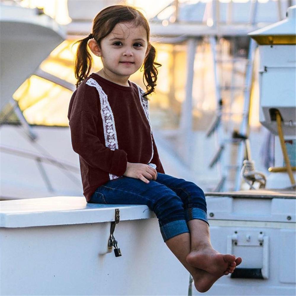 Girls Long Sleeve Crew Neck T-shirt Wholesale Boutique Girl Clothing - PrettyKid