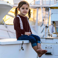 Girls Long Sleeve Crew Neck T-shirt Wholesale Boutique Girl Clothing - PrettyKid