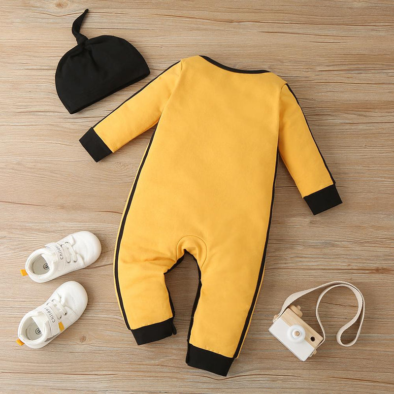 Baby Boys Long Sleeve Cute Romper & Hat Wholesale Baby Clothes Suppliers - PrettyKid