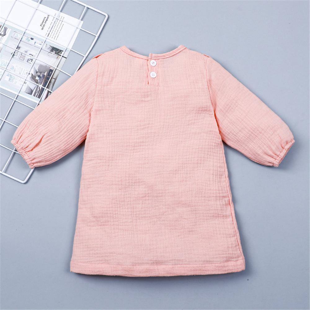 Baby Girls Long Sleeve Embroidery Casual Dress Buy Baby Clothes Wholesale - PrettyKid