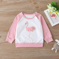 Baby Girls Long Sleeve Flamingo Top & Trousers Buy Baby Clothes Wholesale - PrettyKid