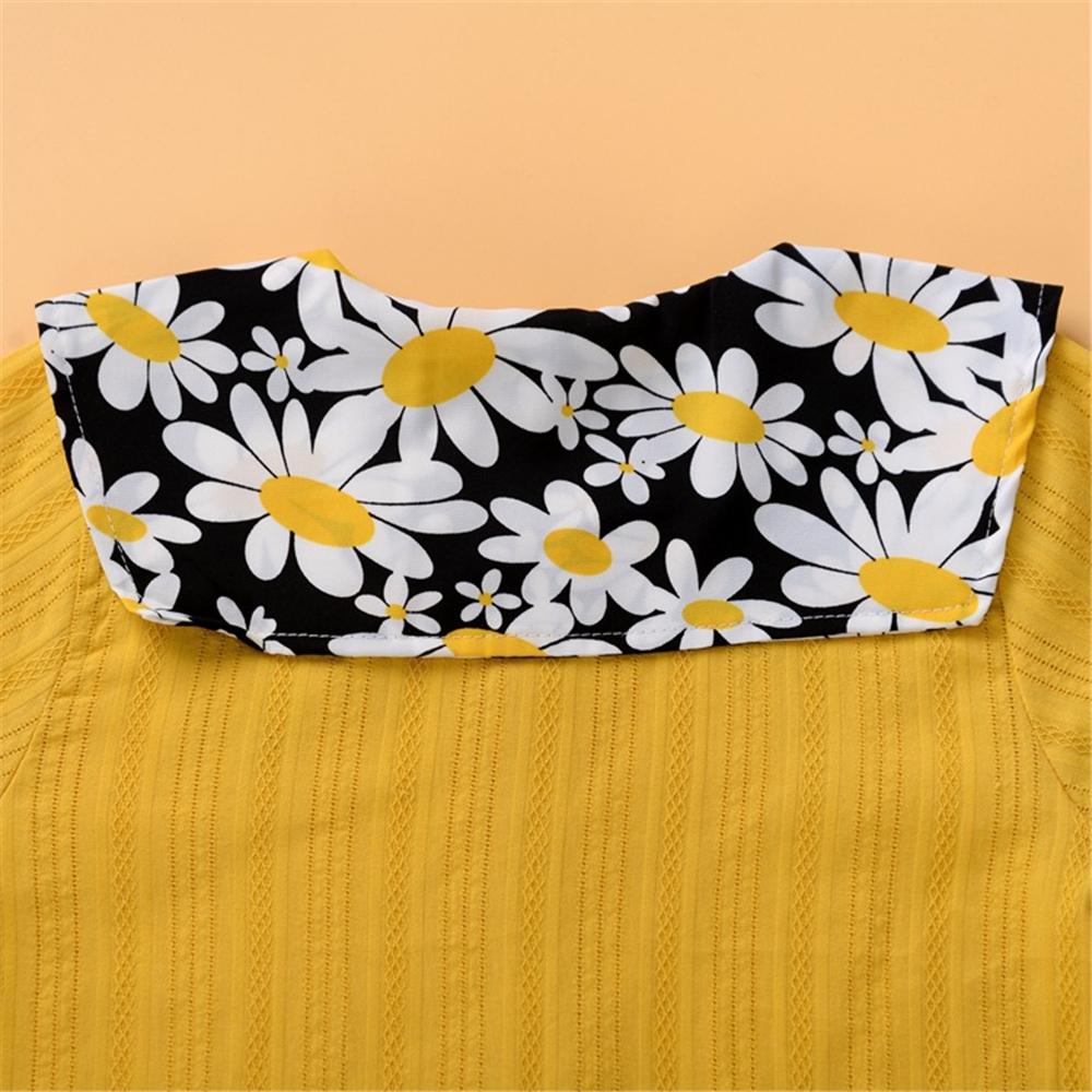 Girls Long Sleeve Floral Printed Lapel Blouse & Pants Wholesale Girl Clothing - PrettyKid