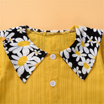 Girls Long Sleeve Floral Printed Lapel Blouse & Pants Wholesale Girl Clothing - PrettyKid