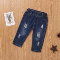 Girls Long Sleeve Flower Printed Top & Ripped Jeans & Headband Wholesale Little Girls Clothes - PrettyKid