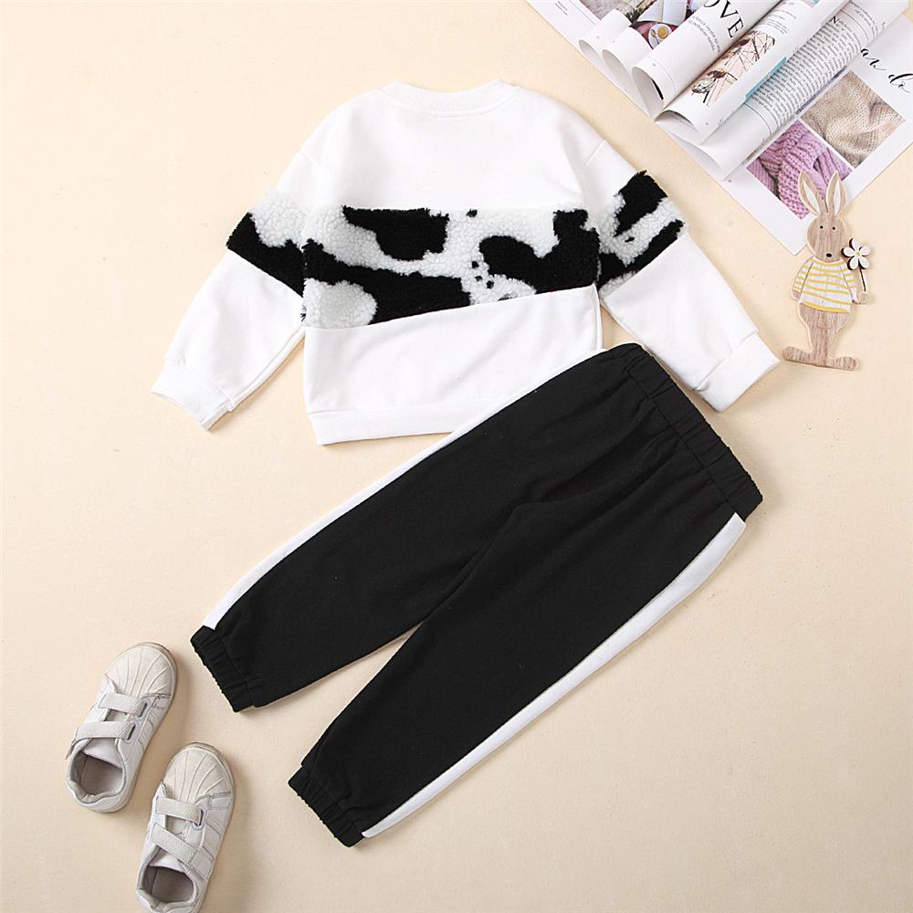 Unisex Long Sleeve Furry Crew Neck Top & Pants Trendy Kids Wholesale Clothing - PrettyKid