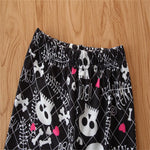 Girls Long Sleeve Hollow Out Letter Printed Top & Bell Pants Wholesale - PrettyKid