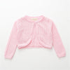 Girls Long Sleeve Hollow Out Solid Cardigan Sweaters - PrettyKid