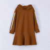 Girls Long Sleeve Hooded Fishtail Dress Fancy Toddler Dresses - PrettyKid