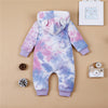Baby Unisex Long Sleeve Hooded Tie Dye Cute Romper Baby Wholesale - PrettyKid