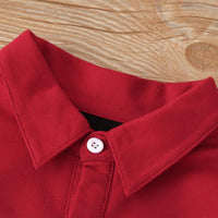 Boys Long Sleeve Lapel Striped Color Block T-shirt Kids Apparel Wholesalers - PrettyKid